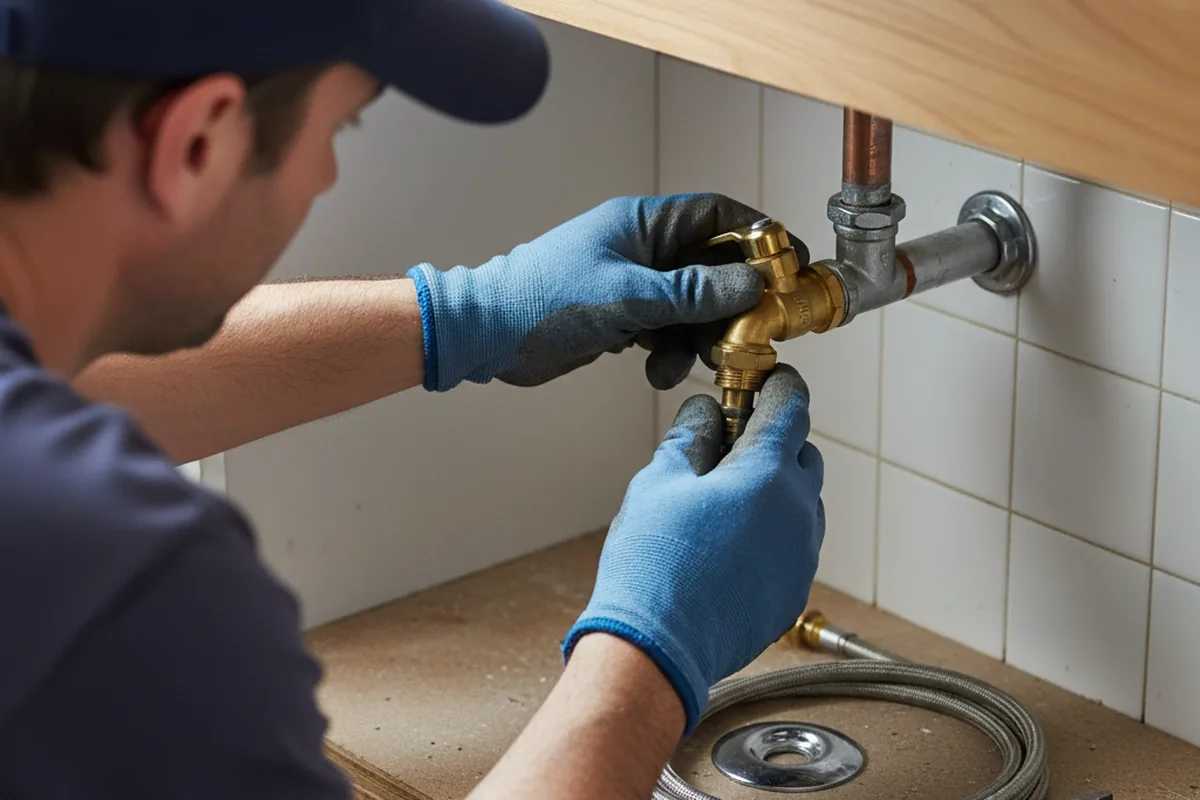 Shutoff valve and fitting work during Faucet and Fixture Repair in Picayune